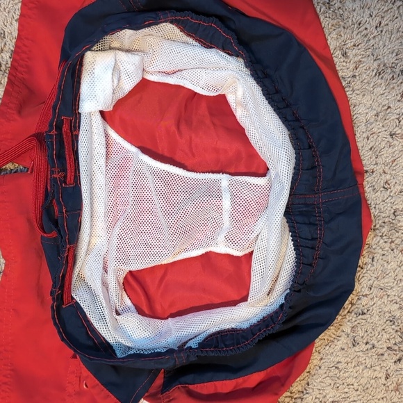 AIRWALK Vintage Swim Trunks MENS Red & Blue Swimsuit - Picture 8 of 9